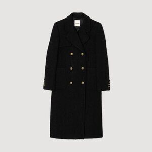 Sandro Long Double-Breasted Coat